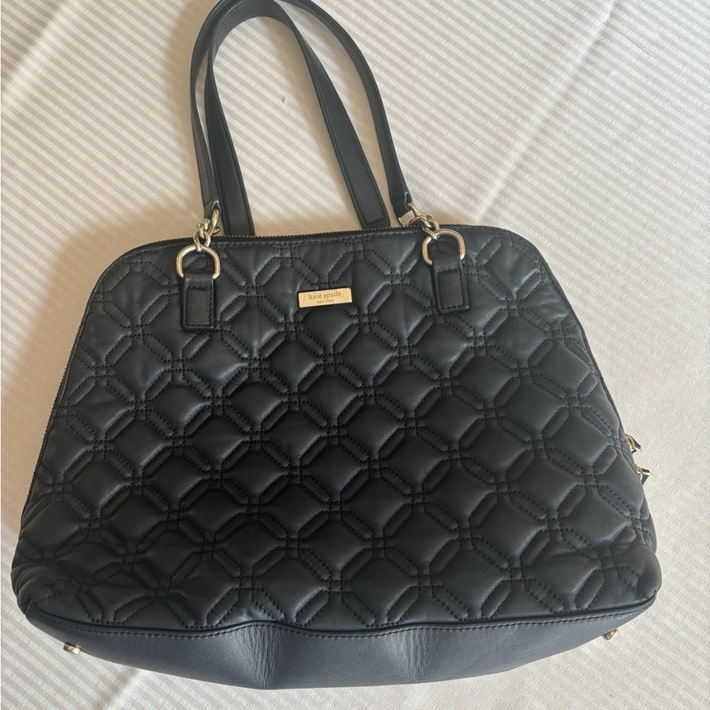 Kate Spade Black Quilted Leather Shoulder Bag